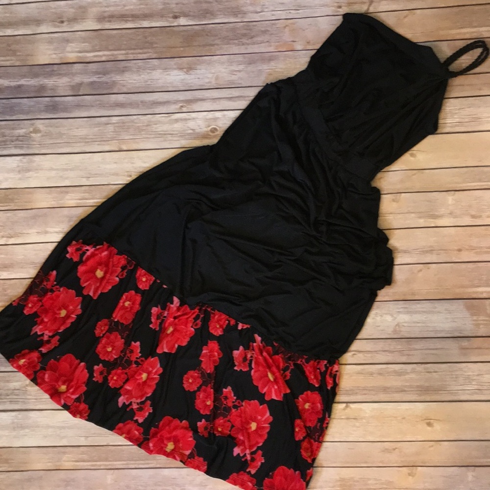 Apple Bottoms long dress one shoulder floral